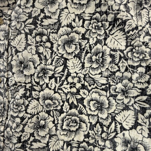 REYN SPOONER Floral Button Up Shirt Hawaiian Medium Cotton Blend Pocket Men - Picture 7 of 11